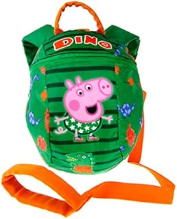 Peppa Pig George Backpack Reins Bag Toddler Boys Small Rucksack with Detatchable Safety Harness for Parental Control