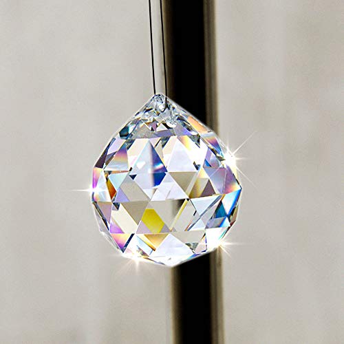 Clear Crystal Prism Ball Suncatchers Window Prisms Suncatcher, 40Mm / 3 Pack #TOP2