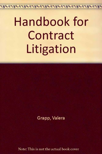 Preisvergleich Produktbild Handbook for Contract Litigation