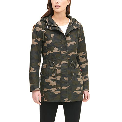 Levi's レディース The Jess コットン フィッシュテール フード付きパーカージャケット US サイズ: Large カラー: グリーン