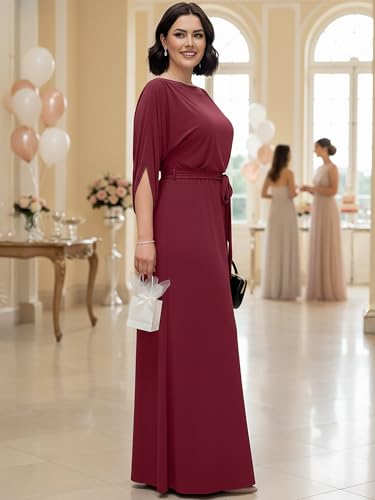 Image of KOH KOH Womens 2026 Flowy Formal Batwing Sleeve Evening Casual Gown