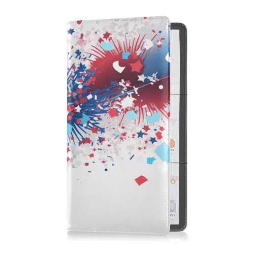 Porta carte di registrazione e assicurazione da auto pelle di alta qualità per uomo e donna portadocumenti patente di guida chiavi di contatto di americane tema Giorno