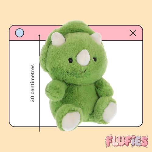 Image of Flufies Plush Toys - Snuggly and Aesthetic Stuff Plush Toys and Baby Toys - Soft Toys for Baby Girl and Baby Boy - Soft Toys for Girlfriend Gift (Woolen Dino)