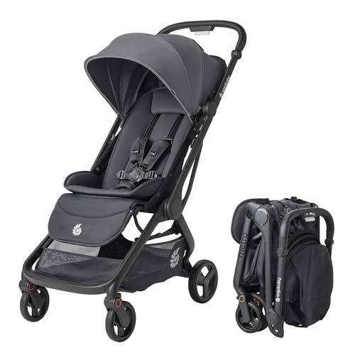 Image of Ergobaby Metro 3 All in One Compact Baby Stroller - Lightweight Travel Stroller - Easy One-Hand Fold for Overhead Airplane Storage (Carries up to 50 lbs) - Car Seat Compatible - Graphite Grey