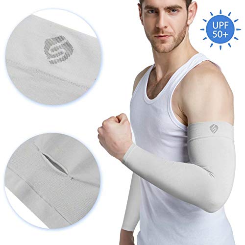 SHINYMOD Arm Sleeves for Men Women Warmers Tattoo Cover Up Sun UV Protect UPF 50 - Thumbnail 2