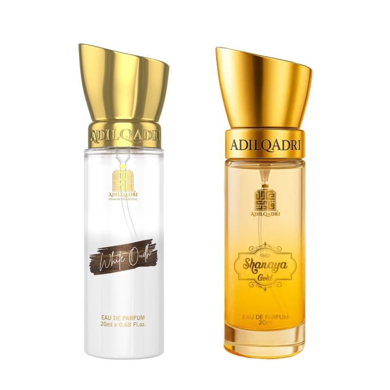 Adilqadri White Oudh & Shanaya Gold Eau De Parfum Combo for Men & Women, 20ml Each | Strong Masculine Woody Oudh Fragrance | Arabic & Woody Long-Lasting Perfume-image-22