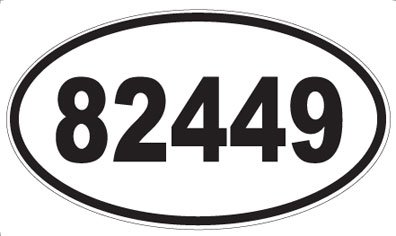 US Decal, Inc. Number 82449 Oval Sticker