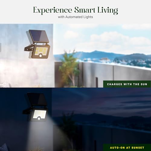 Image of Dylect Eco Solar Security Light Outdoor for 10Hr Runtime with USB Type-C Charging, Ultra Bright 100W with PIR Motion Sensor, IP65 Waterproof, Solar Light for Garden, Parking, Home (6500K Cool White)
