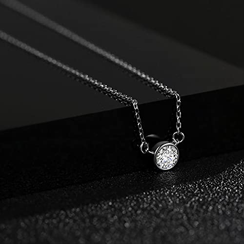 Collier chaîne clavicule en argent 925 incrustée de cristal premium - 3