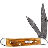 Case Cutlery CA52423: Peanut Damascus Burnt Golden