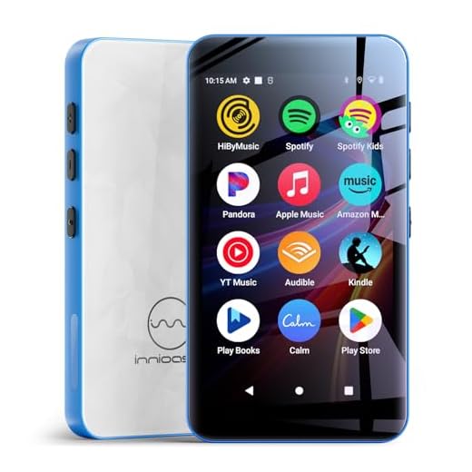 160GB innioasis MP3 Player with Bluetooth and WiFi, MP3 Player with Spotify, Spotify Kids, Pandora, Play Store, Parental Manager App, Calm, 4" HD Full Touch Screen MP4 Music Player for Kids (Blue)