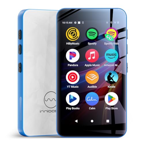 160GB innioasis G5 MP3 Player with Bluetooth and WiFi, MP3 Player with Spotify, Spotify Kids, Pandora, Play Store, Parental Manager App, Calm, 4' HD Full Touch Screen MP4 Music Player for Kids (Blue)