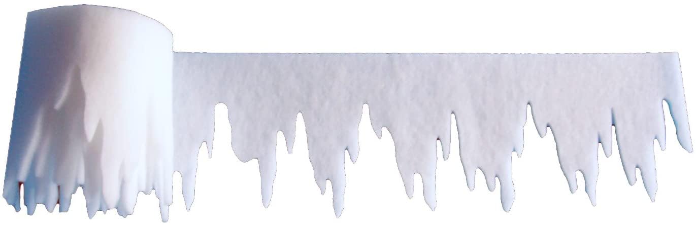 Eiszapfen aus Schneewatte 475 x 30 x ca.2 cm 10er Pack, Gesamtlänge: 47,50 m (EUR 2,08/m), schwer entflammbar DIN 4102 B1, neu