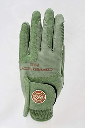 Copper Tech Plus Men's Golf Gloves One Size Fit Most Worn On Left Hand By Copper Tech (Green/Hunter Green, Xx-Large) #TOP2
