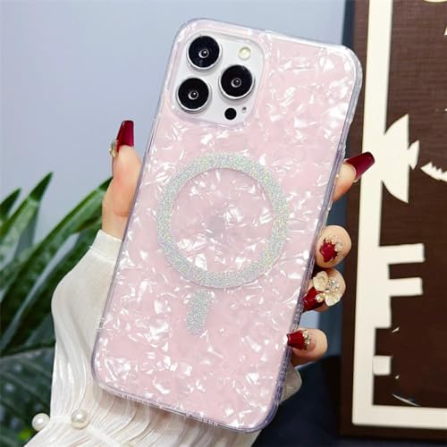 Coque marbre magnétique paillettes iPhone 12 Pro Max antichoc