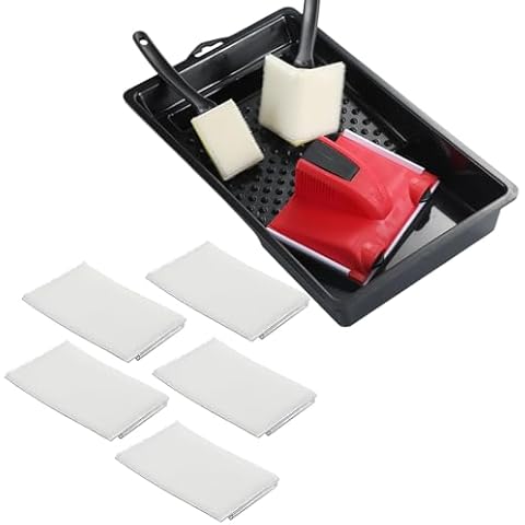 Paint Edger with Trim and Touch-Up Pad,Corner Painter,Paint Tray,Painting Wall Edges Pad with 5pcs Paint Edger Replacement, Pad Refills Cover
