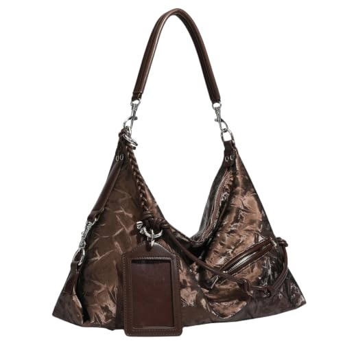 Image of Shoulder Purse for Women, Leather Women's Handbag Y2k Aesthetic Coquette Shoulder Bag Hobo Punk Trendy Ladies Purse