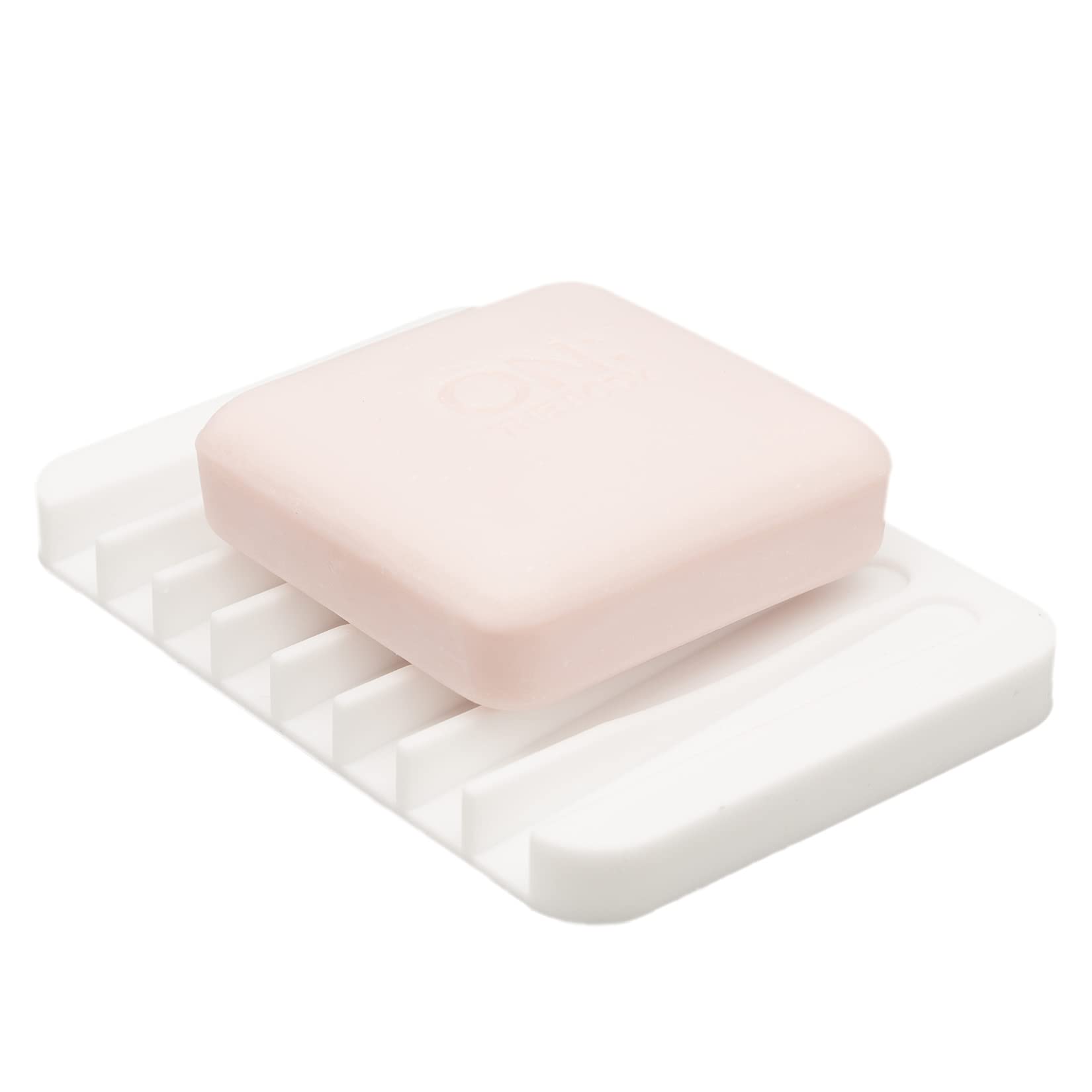 Porte-savon en silicone blanc pour éviter le savon mouillé et glissant sous la douche