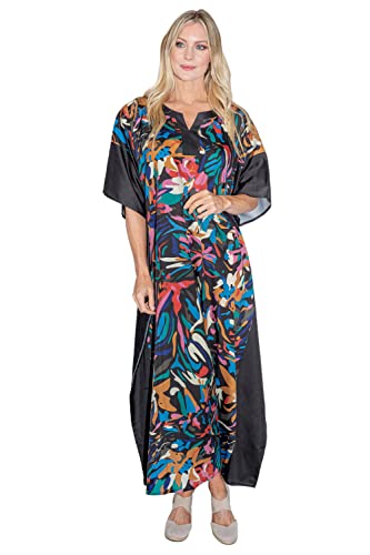 Image of Miss Lavish London Short Caftan Beach Dress, Plus Size African Kaftan, Womens Resort Wear