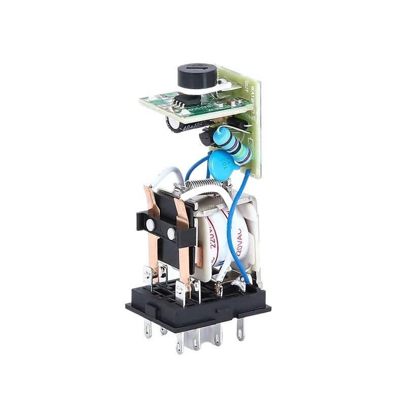 Power-on Delay Rotary Knob DPDT 5S/10S/30S/60S/3M/5M/10M/30M Timer Time Relay AC 24V 220V 380V H3Y-2 with Base Socket(VoltageAC380V,1M)