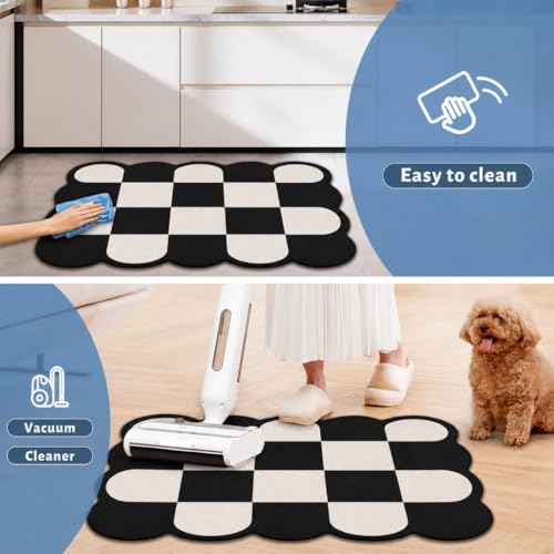 Image of Kitchen Anti Slip Mat for Floor, Waterproof Washable Kitchen Mats, Non Slip Kitchen Floor Mats for Home, Soft Mats for Kitchen, Kitchen Mats for Floor Anti Slip (Fancy Chess Style)