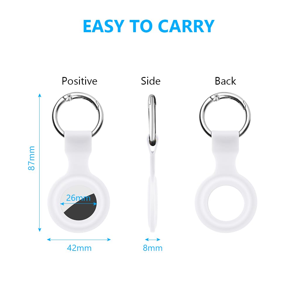Ainiv Llavero para AirTag, 1 Pieza Llaveros para AirTag Funda Protectora de Silicona, Localizador Keychain Portátil Antipérdida, Protectora Funda Mascotas y Mochilas — view 2