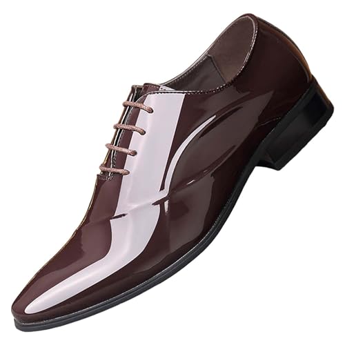 Chaussures d'affaires décontractées pour homme en vernis noir du 38 au 48 EU