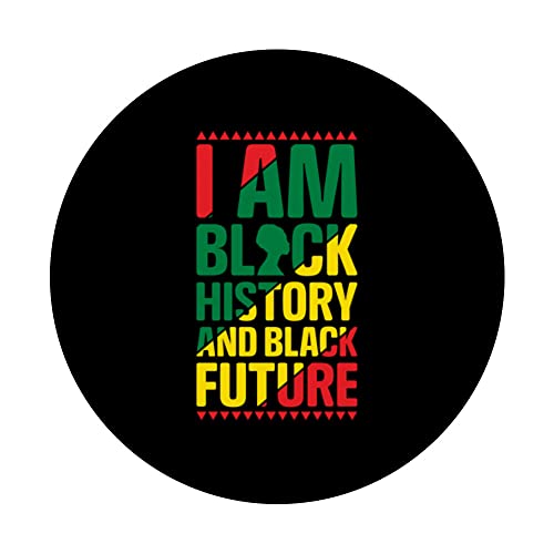Black History is American History Black History future PopSockets Swappable PopGrip - Image 3