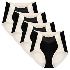Yintry Lot de 4 Culottes Taille Haute pour Femme, sous-vêtements en Nylon à Couverture complète, Slips Invisibles Doux pour Dames avec Entrejambe en Coton, Lot de 5 sous-vêtements sans Couture M-XXL