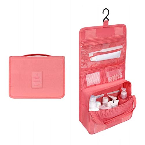 Borsa da Toilette da Viaggio Impermeabile e Portatile, Borsa da Toilette da Uomo e da Donna, Organizer per Cosmetici, Pochette da Appendere, Trousse per Il Trucco Carina