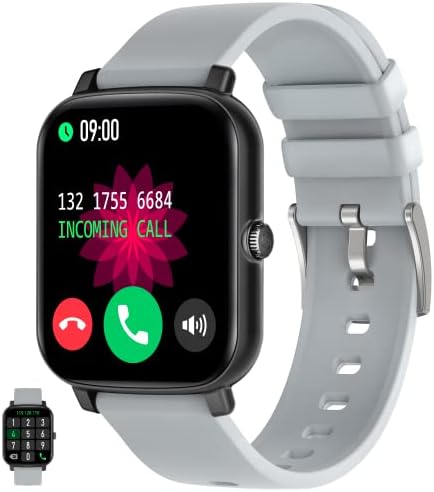 Bctemno Smart Watch(Answer/Make Call), USB Charging Waterproof smartwatches Fitness Watch with Heart Rate Sleep Monitor Blood Oxygen for Android Phones and iOS Phones Women Men