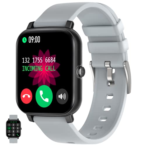 Bctemno Smart Watch(Answer/Make Call), Usb Charging Waterproof Smartwatches Fitness Watch With Heart Rate Sleep Monitor Blood Oxygen For Android Phones And Ios Phones Women Men #TOP23