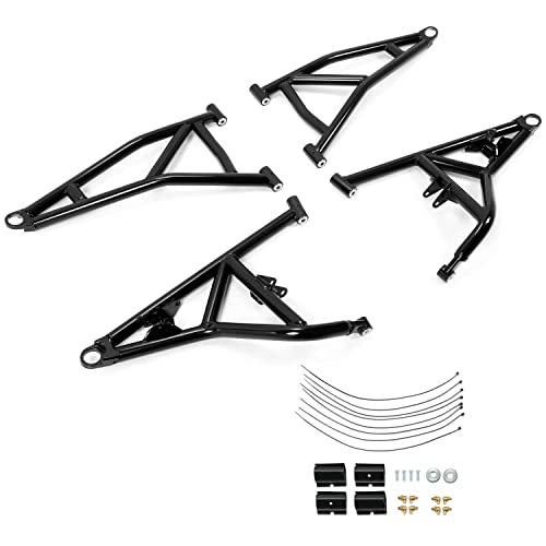 ECOTRIC Upper&Lower A Arms Compatible with 2014+ Polaris RZR XP 1000/4 1000 Front High Clearance A-Arms Forward Offset Black