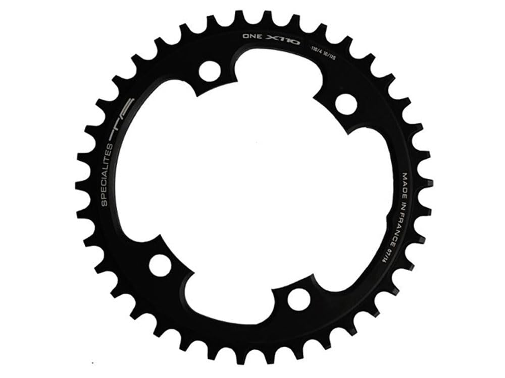 Ta Specialites X110 - Corona Unisex A 4 Bracci Stretti/Larghi, 10/11/12 Velocità, Nera, 44 Denti - 4