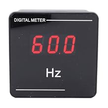 Digital Frequency Meter, Hz Counter Tester with 0.56in LED Display, 1% Accuracy, for Industrial Automation, Mechanical Equipment, AC 80-500V Power Supply, 10-99.9Hz Range, ABS
