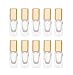 3ml Square Glass Roller Bottle For Essential Oils,Mini Glass Bottles With Stainless Steel Roller Balls,Gold Aluminum Caps Portable Roll-On Vial Aromatherapy Perfume Container-10 Pack