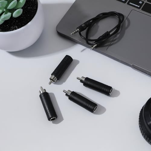 Adaptador 6.35mm a RCA Pack x4 miniatura 5