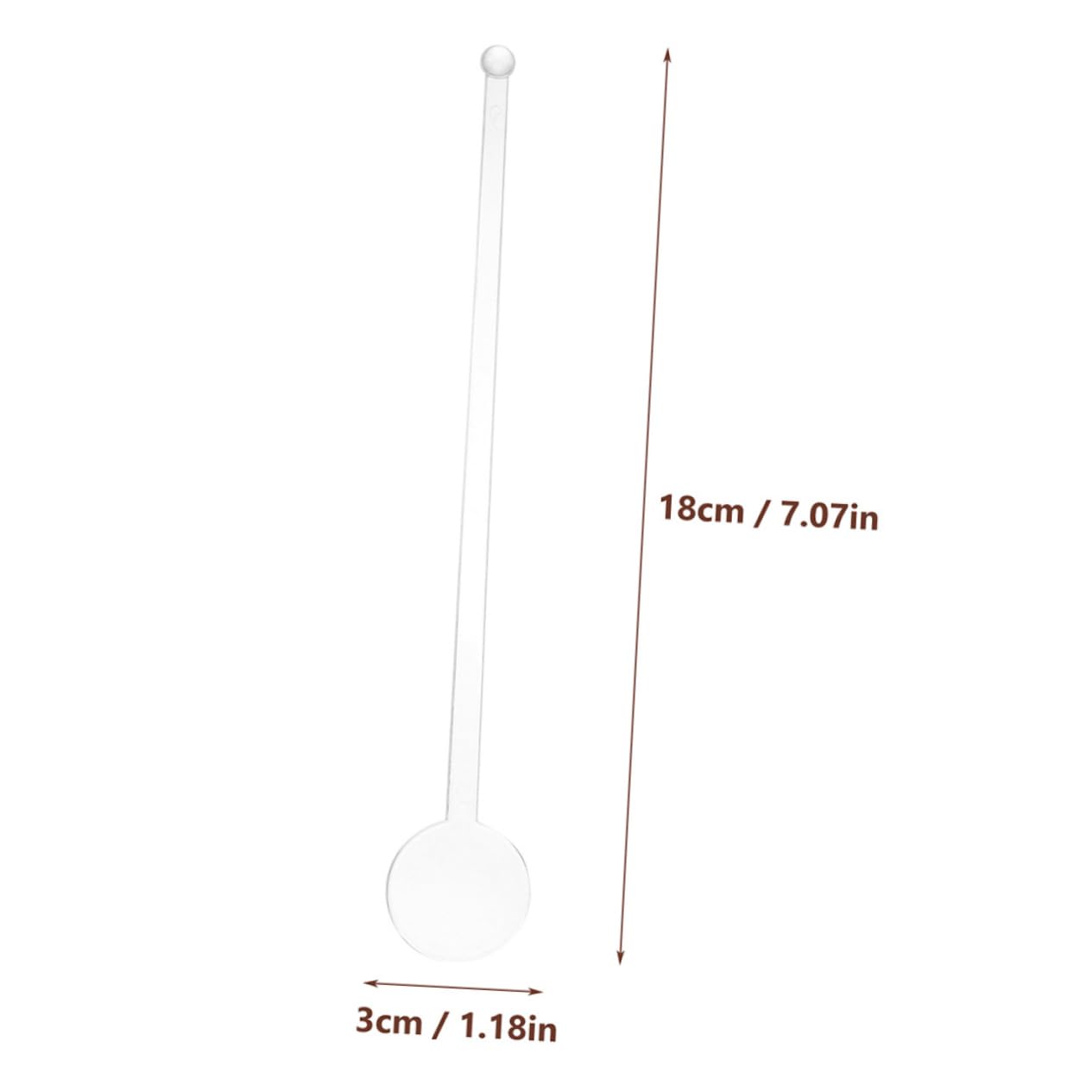 Cabilock Sturdy Smooth Plastic Stirrers 160 Pieces Round Beverage Stirrer for Cocktails Juices Coffee Hot Chocolate