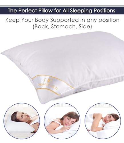 Almohada de lana natural con cubierta de algodón Queen miniatura 5