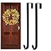 WISH Wreath Hanger Over-The-Door Hook for Clothing, Towels, Wreaths, Bags Organization and Parties Decoration - 15" L, Holds Up to 10 Lbs (2 Pack)