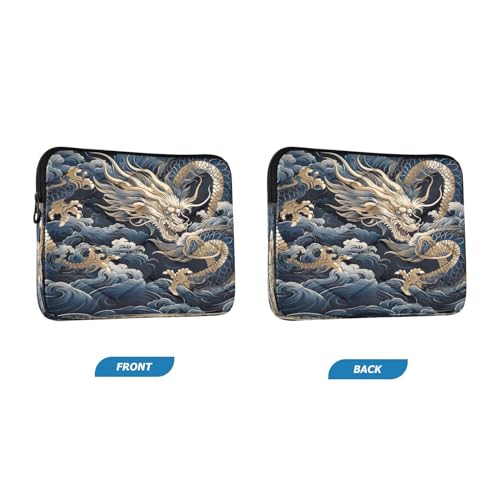 Funda para portátil 13-14 pulgadas patrón dragón dorado miniatura 2