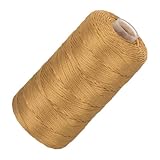 QUARKZMAN Cuerda de Nylon 1.5mm x 218 Yardas - Cordón de Macramé Trenzado, Hilo Suave para Fabricación de Joyería, Manualidades DIY, Color Café Puro