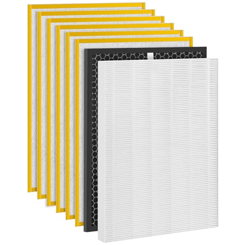 HR900 Replacement Filter Set Compatible with HR900 Ultimate Pet Air Purifier, 1+1+6 Pack (Upgraded)