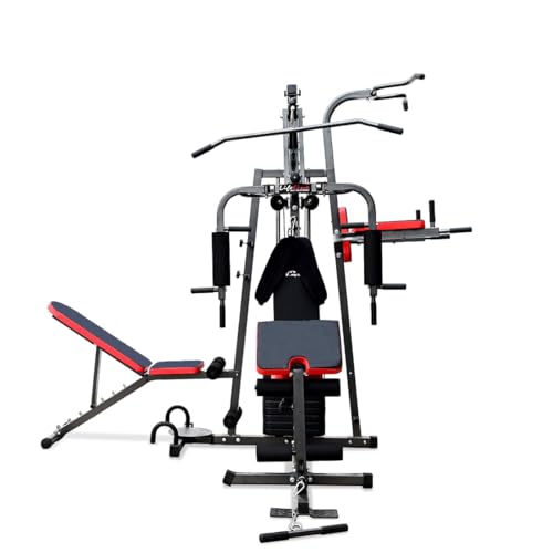 Lifeline HG 300 3 Station Multi Gym Machine for Home with Adjustable Bench