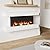 SimpliFire Format 50-Inch Wall Mount Electric Fireplace with Floating Mantel, 4 Flame Colors, Accent Lighting, 13 Fuel Bed Colors, Logs and Crystals, Remote with Timer, Adjustable Heat, 750-1500W