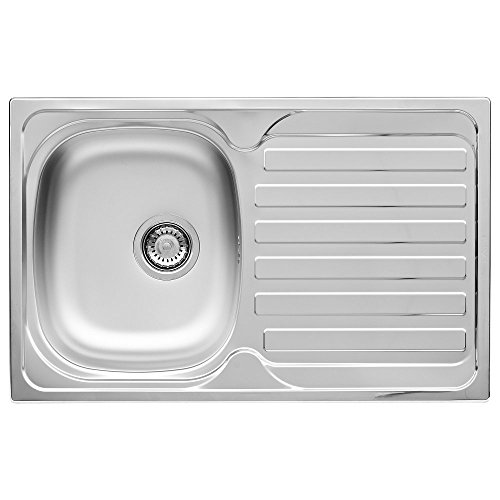 Promo Discount Up To 70% Off Pyramis 100181301 Stainless Steel Smooth Kitchen Sink with Single Bowl - Grey
