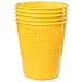 5 Cestini Gettacarte e Spazzatura in Polipropilene Traforato, capacità 17 Litri | Confezione Business | Giallo