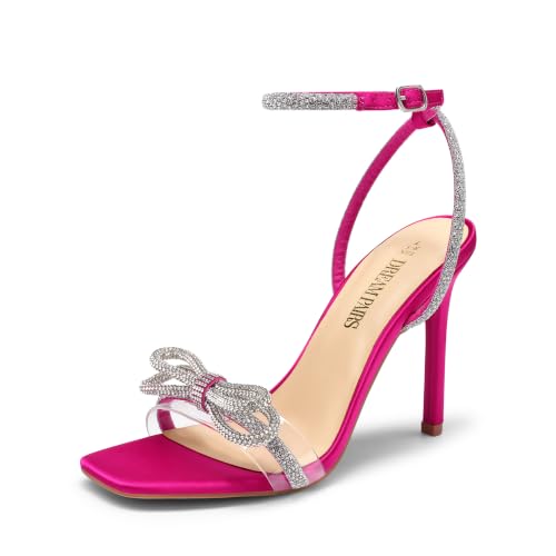 Dream Pairs Women's Double Bowknots Heels, Stiletto Heels with Rhinestone Bow Slingback High Heeled… — $29.99 (36% off)