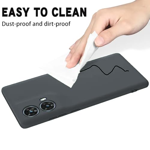 Image of FIRST MART Matte Silicone Back Cover for Motorola G85 - Grey