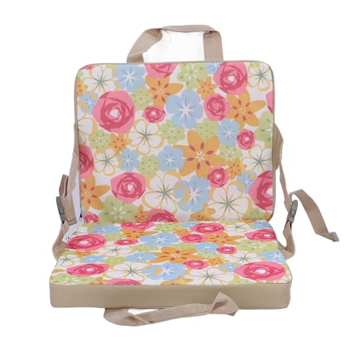 BTSEURY Stadium Seat, Folding Stadium Seat for Bleacher Oxford Cloth Portable Stadium Chair Cushion with Back Support for Outdoor Camping Sports Events Concerts (Flower)